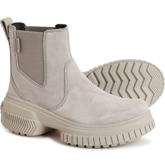 NEW SOREL Ona Ave Chelsea Boots - Waterproof, Leather in gray for women 825 7S3 - Picture 2 of 8